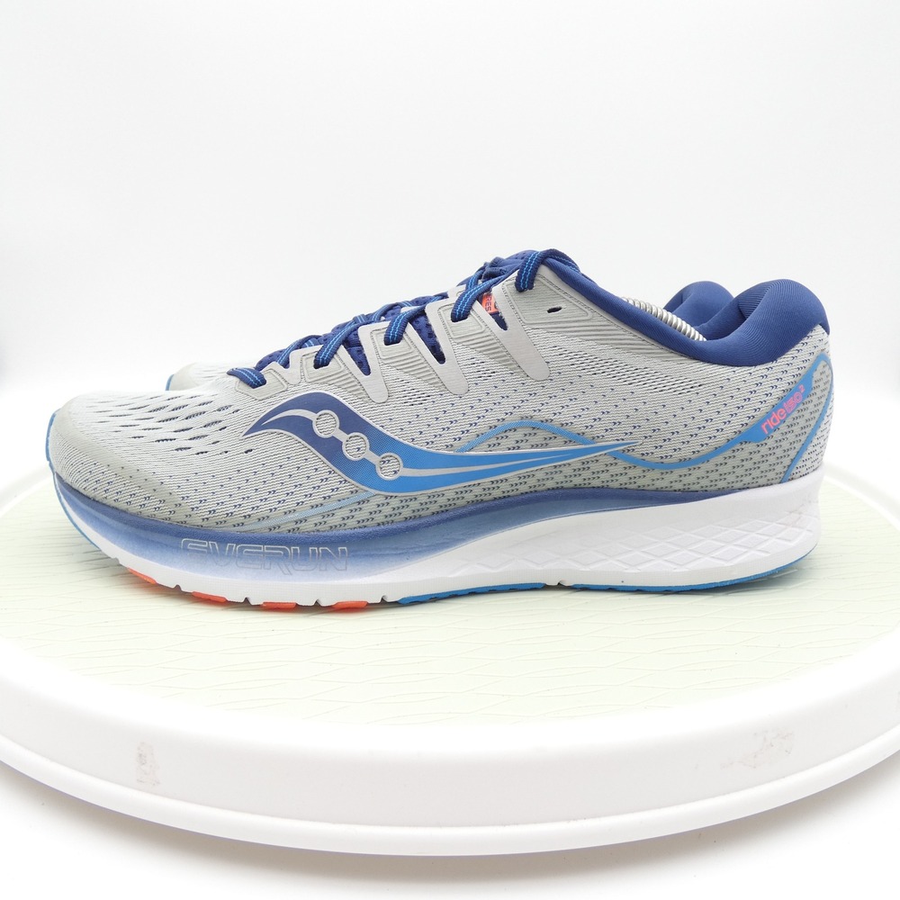 Saucony Ride ISO 2 Mens Running Shoes Grey Blue S20514-1 Size 12.5